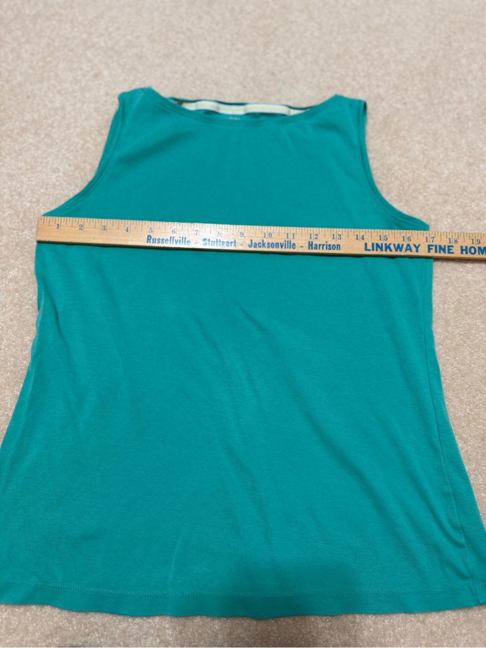 Talbots Teal Sleeveless Bateaux Neck Women's Tank Top Medium - Picture 4 of 6